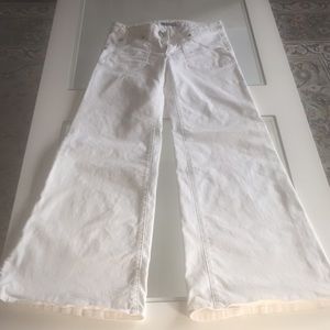 Hudson wise leg jeans white